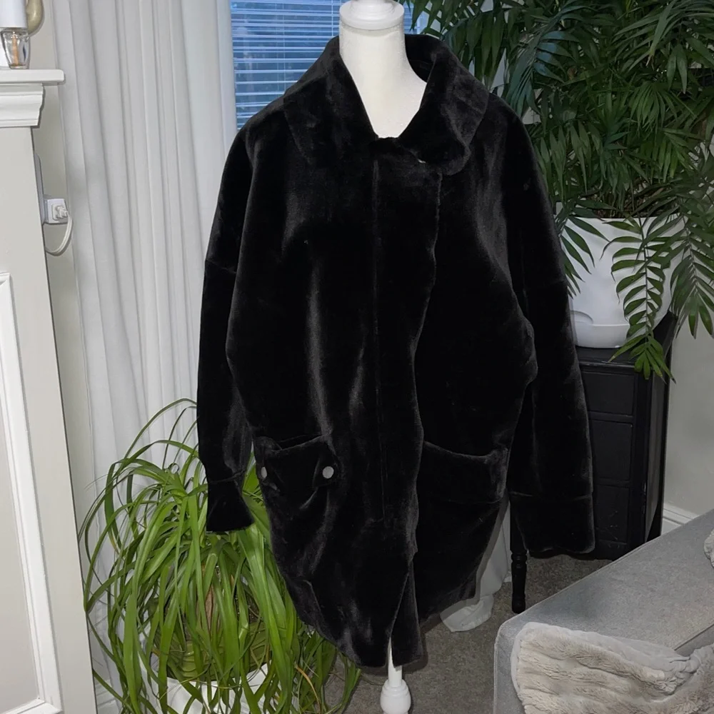 Free People Lindsay Faux Fur Oversize Short Coat